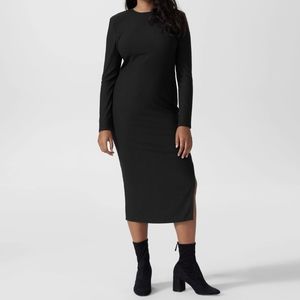 Universal Standard Lexi Ribbed Dress - Black, Large